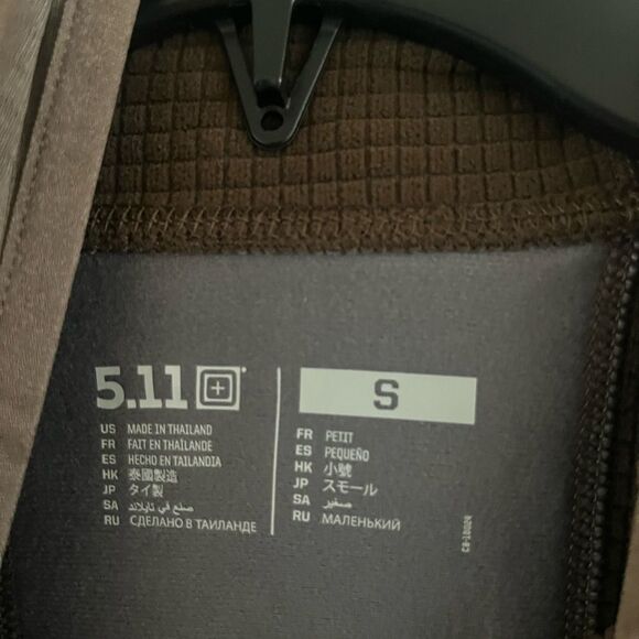 NEW 5.11 Tactical Men's SZ Small Brown Waffle Hoodie - Picture 2 of 15